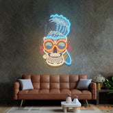 Skull Beach LED Neon Sign Light Pop Art